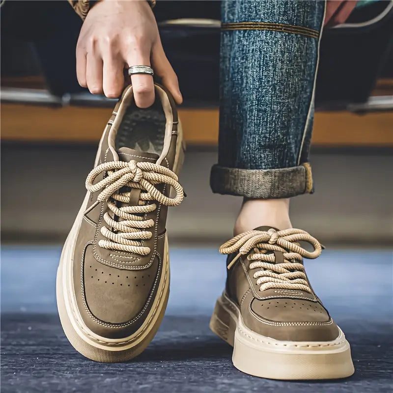 "AIMERSOO" tenis clásicos para hombre suela gruesa, antideslizante, estilo casual