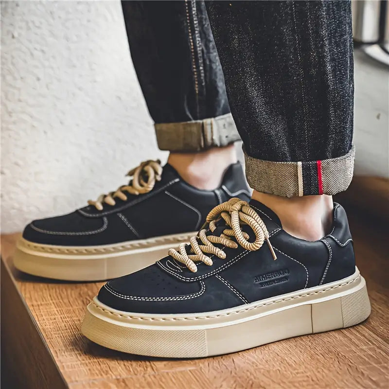 "AIMERSOO" tenis clásicos para hombre suela gruesa, antideslizante, estilo casual