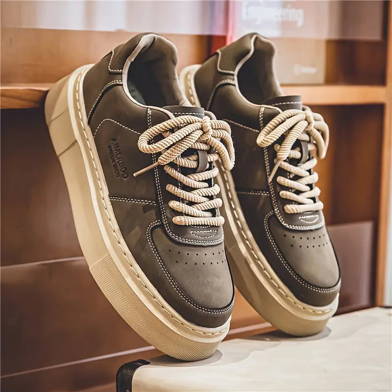 "AIMERSOO" tenis clásicos para hombre suela gruesa, antideslizante, estilo casual
