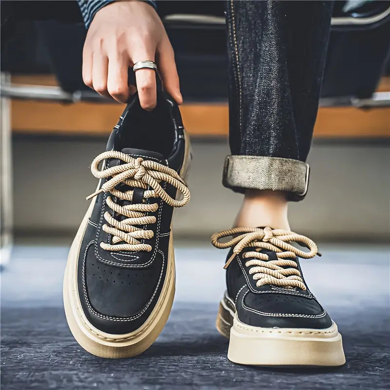 "AIMERSOO" tenis clásicos para hombre suela gruesa, antideslizante, estilo casual