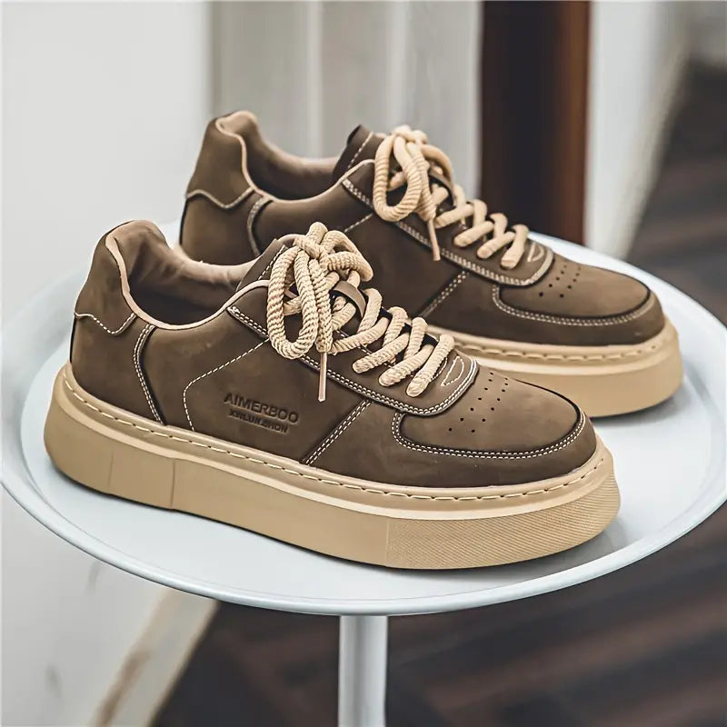"AIMERSOO" tenis clásicos para hombre suela gruesa, antideslizante, estilo casual