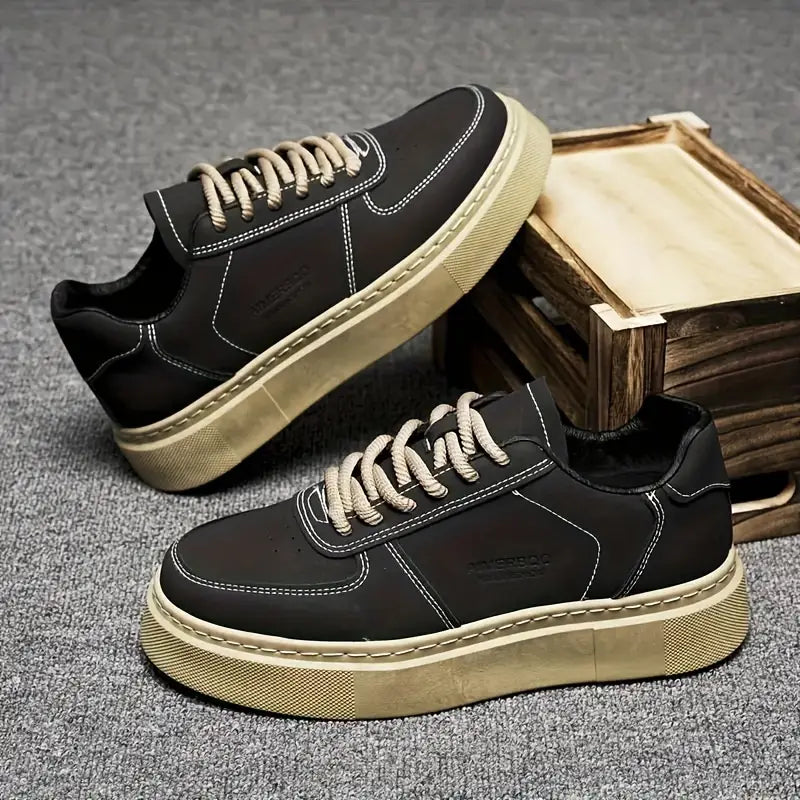 "AIMERSOO" tenis clásicos para hombre suela gruesa, antideslizante, estilo casual