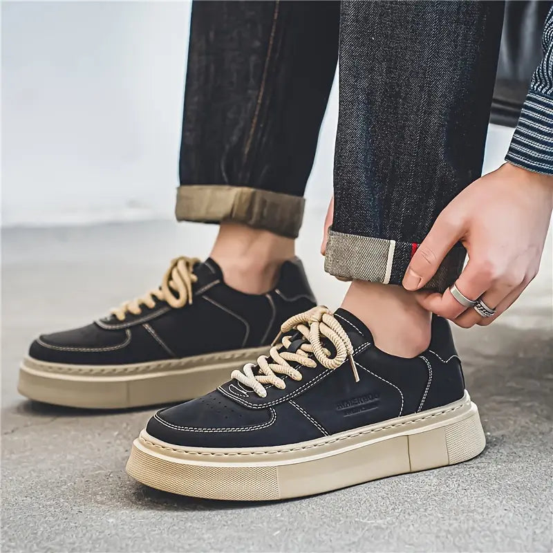 "AIMERSOO" tenis clásicos para hombre suela gruesa, antideslizante, estilo casual