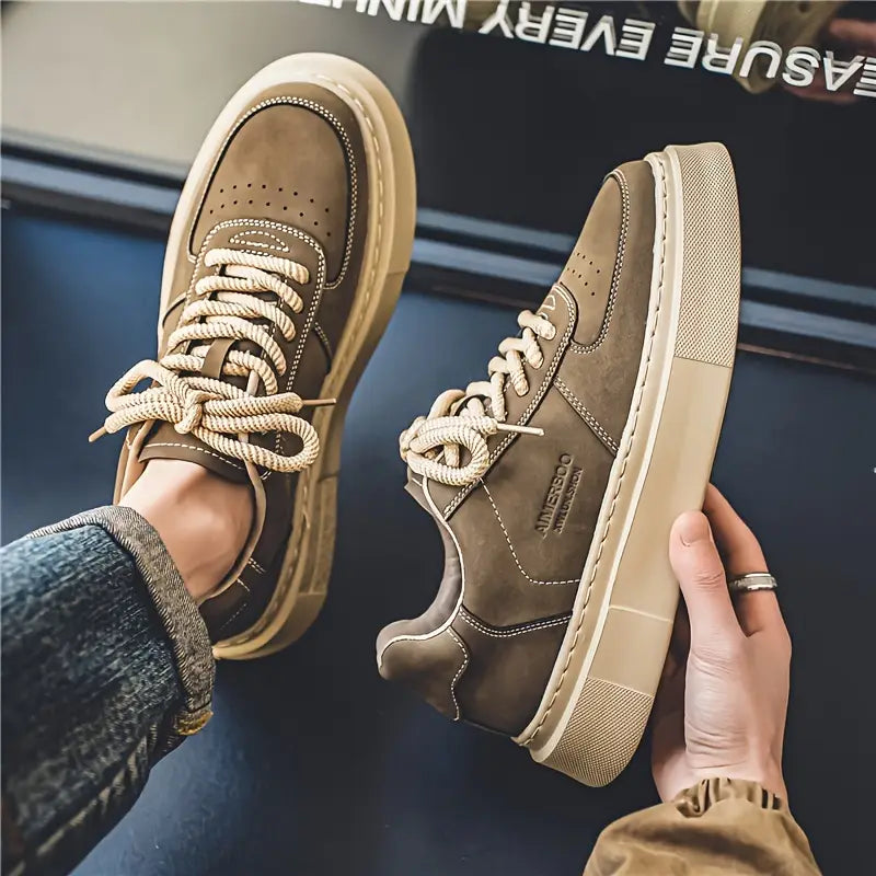 "AIMERSOO" tenis clásicos para hombre suela gruesa, antideslizante, estilo casual
